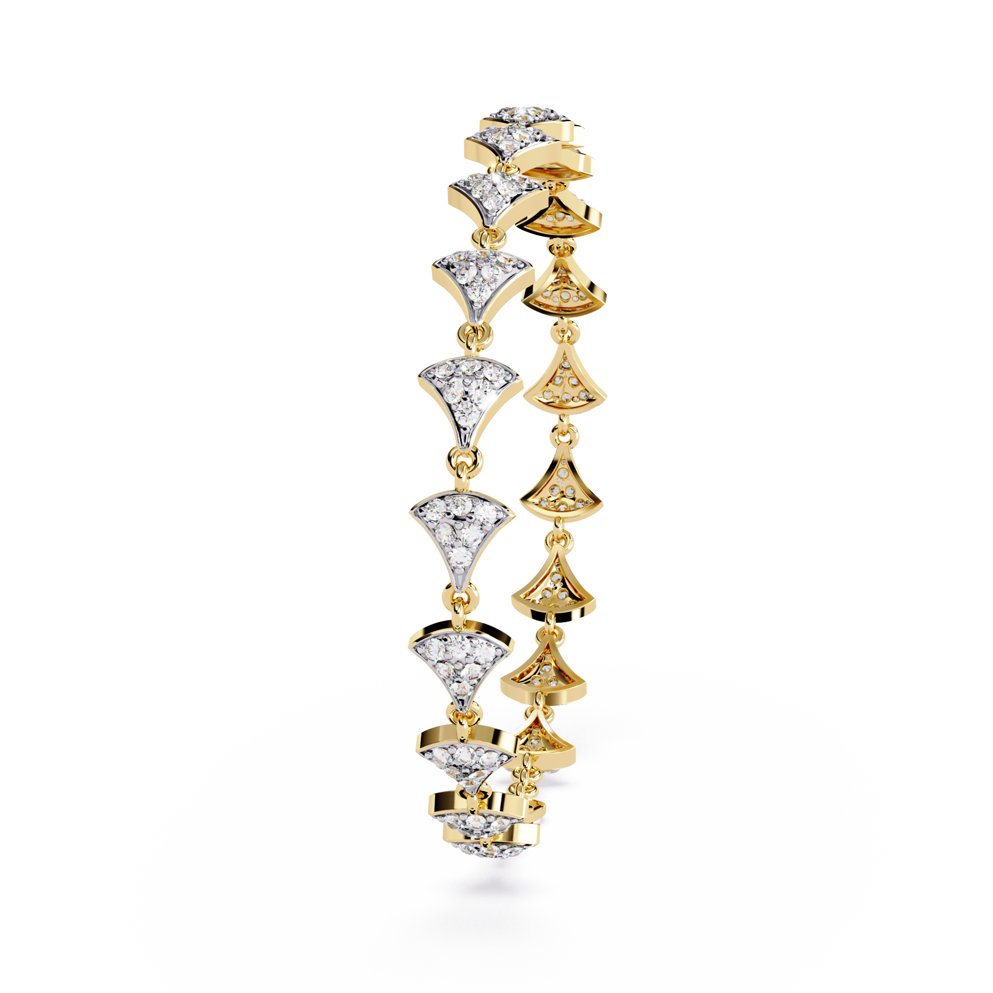 Fabulous  Bracelet With 18k Gold  Lab Grown Diamond.