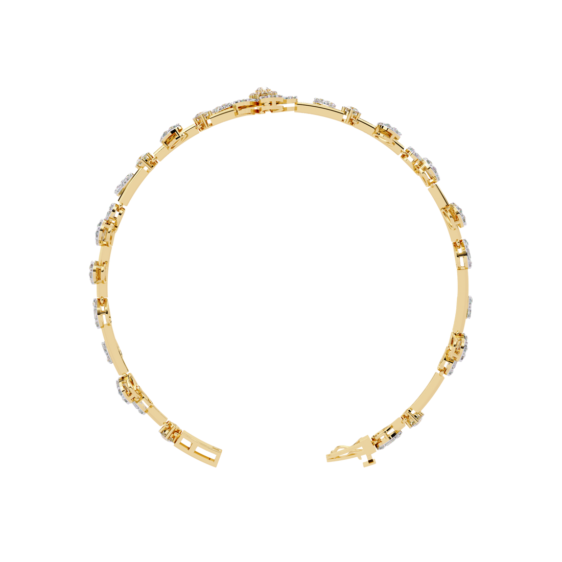 Fabulous  Bracelet With 18k Gold  Lab Grown Diamond.