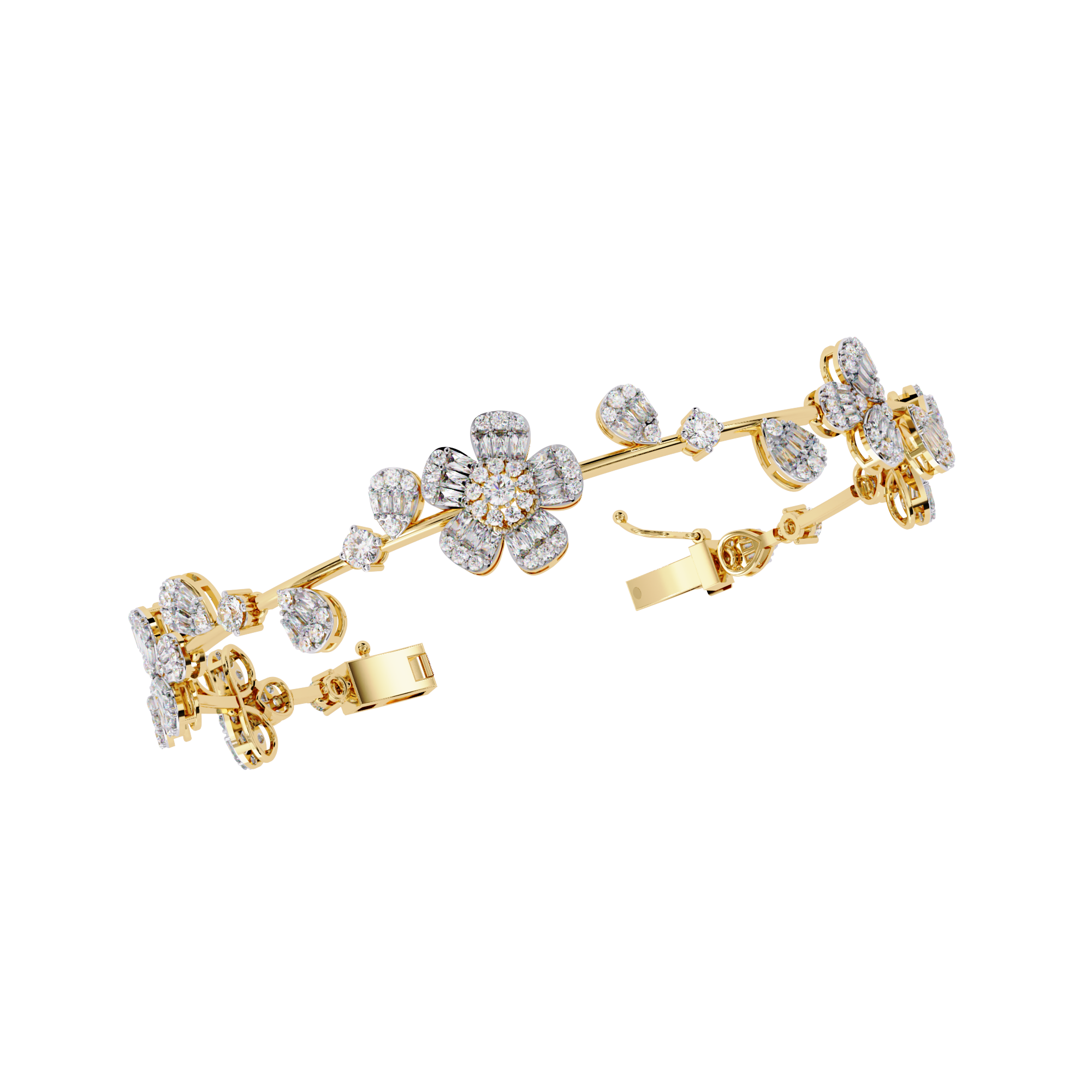 Fabulous  Bracelet With 18k Gold  Lab Grown Diamond.