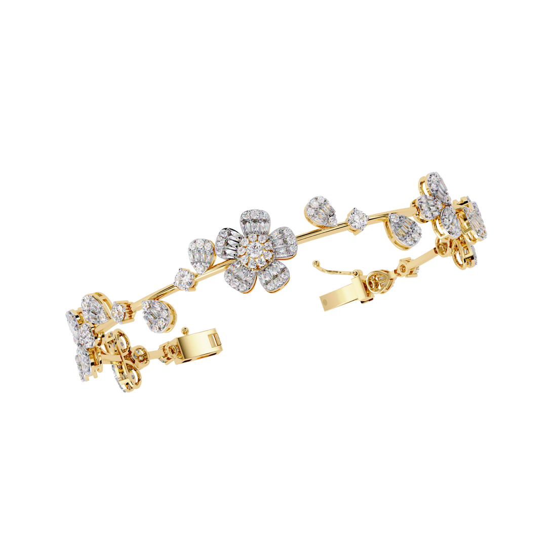 Fabulous  Bracelet With 18k Gold  Lab Grown Diamond.