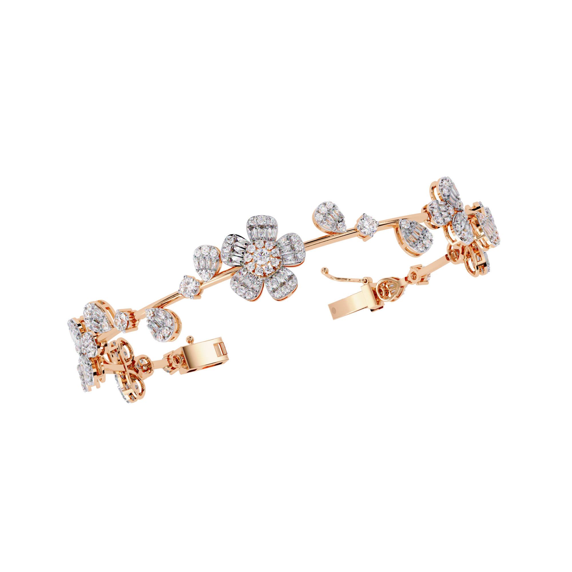 Fabulous  Bracelet With 18k Gold  Lab Grown Diamond.