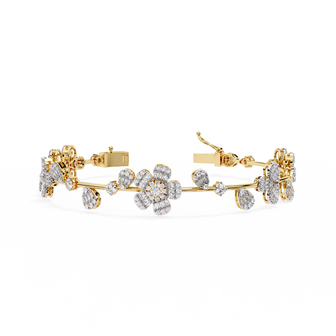 Fabulous  Bracelet With 18k Gold  Lab Grown Diamond.