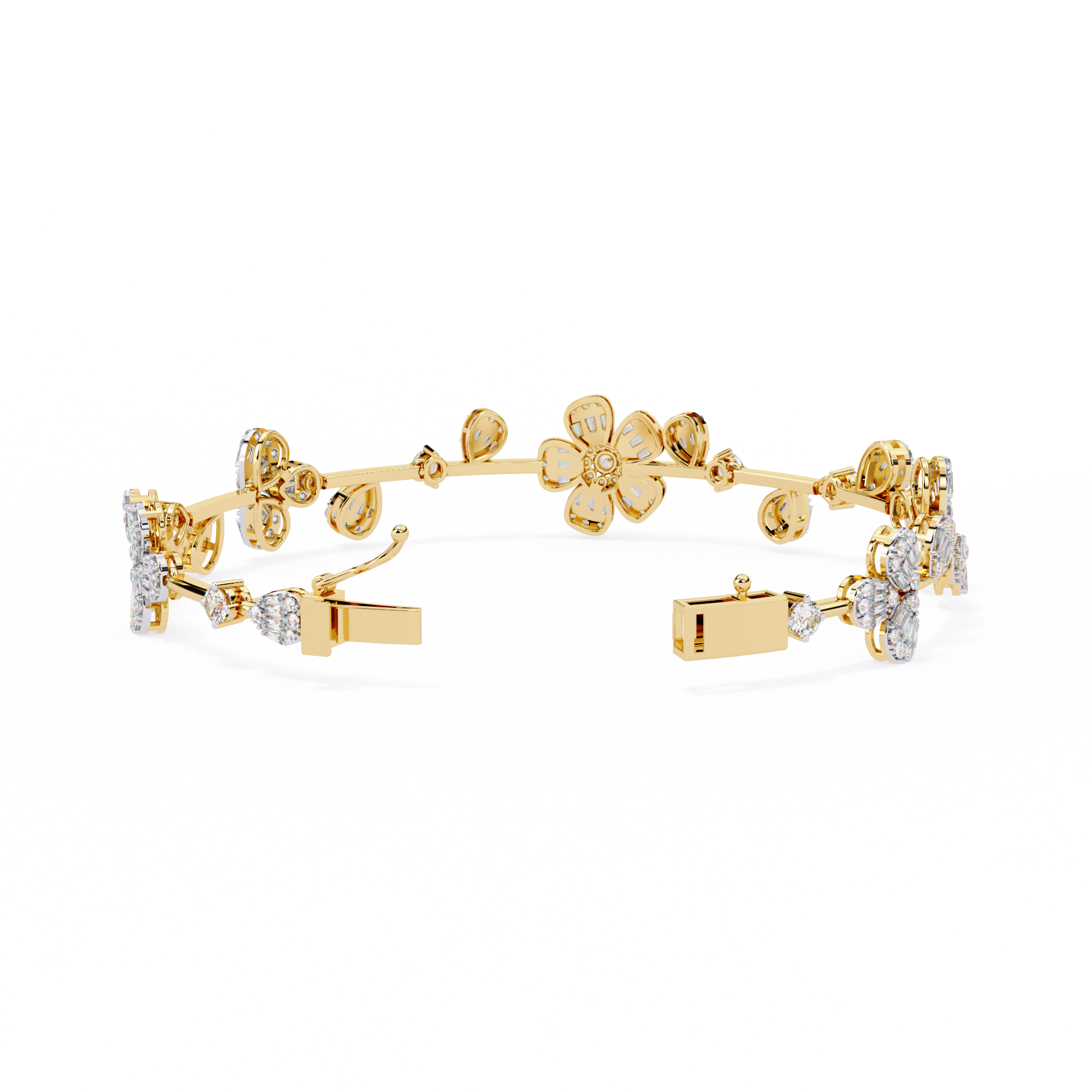 Fabulous  Bracelet With 18k Gold  Lab Grown Diamond.