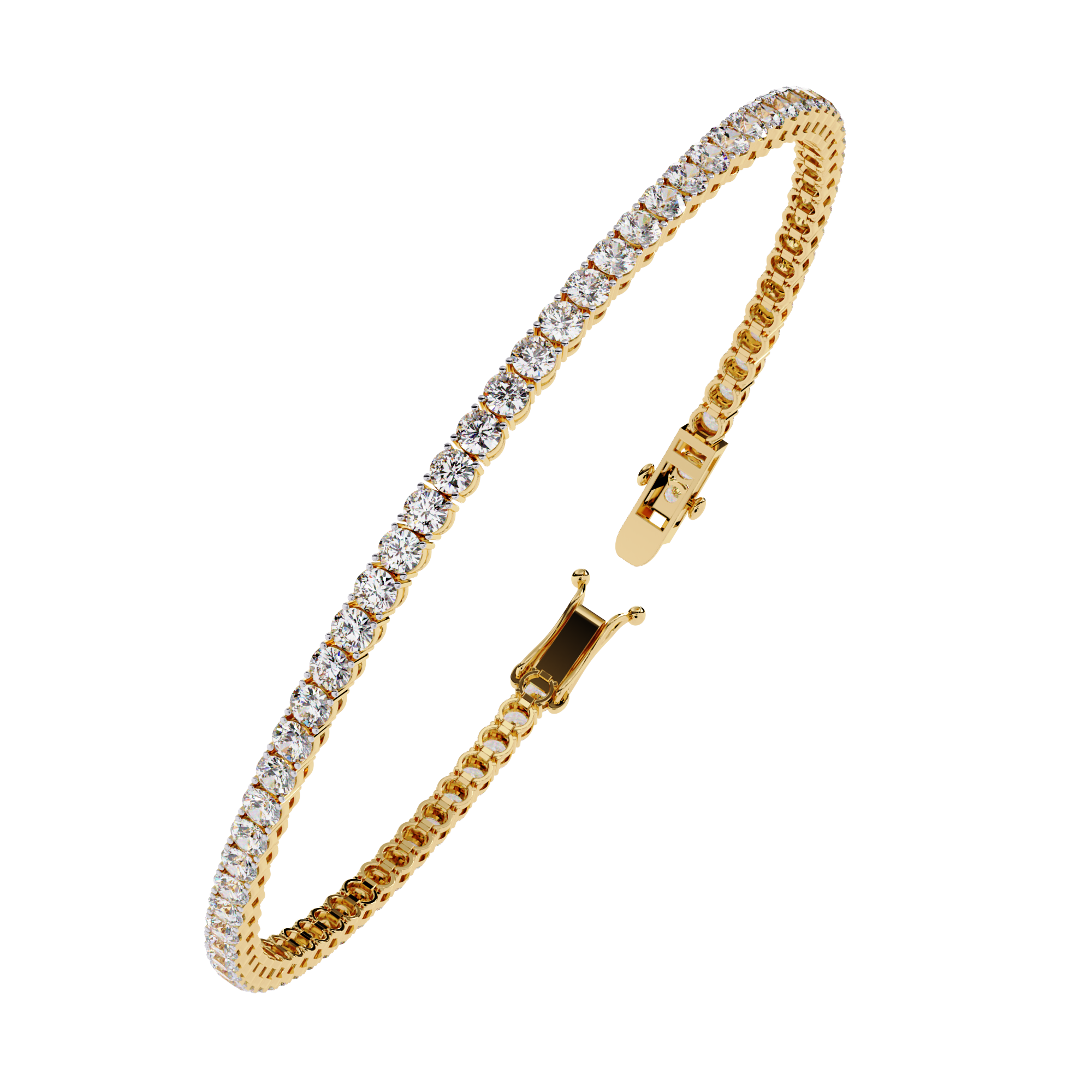 Fabulous  Bracelet With 18k Gold  Lab Grown Diamond.