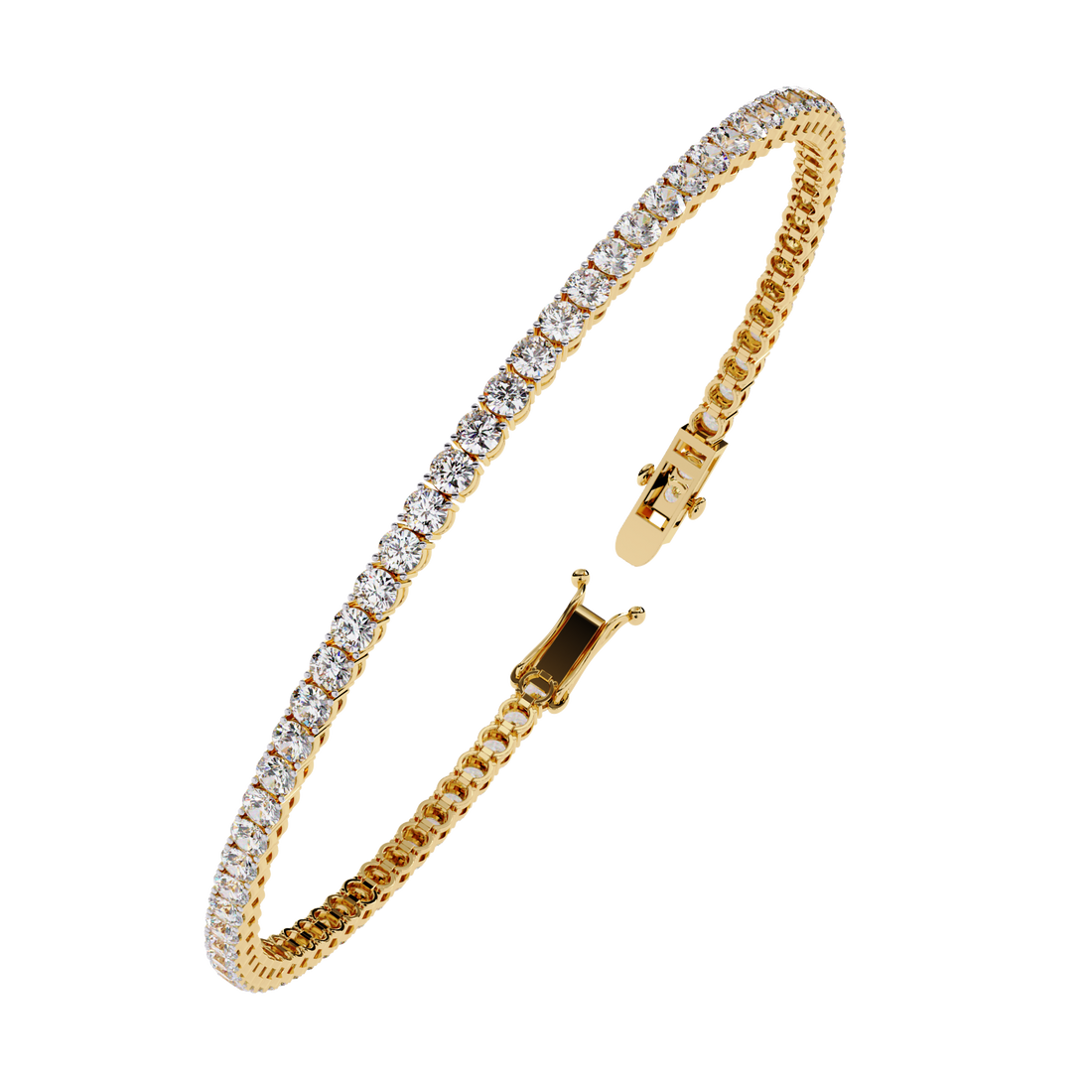 Fabulous  Bracelet With 18k Gold  Lab Grown Diamond.