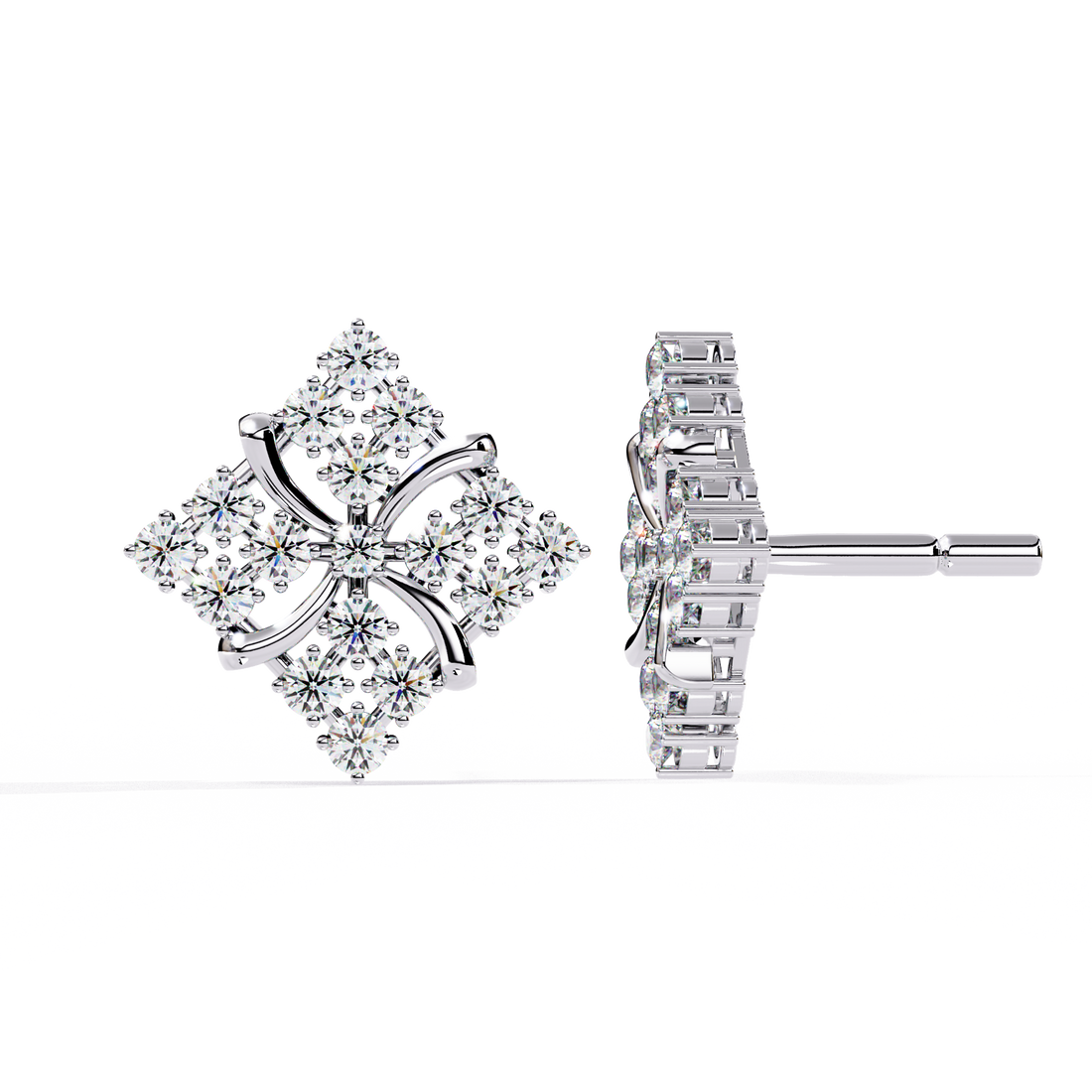 Unique 18K GOLD EARRING WITH LAB-GROWN DIAMOND.