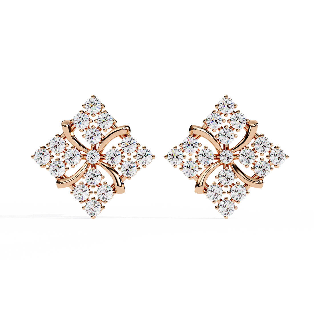 Unique 18K GOLD EARRING WITH LAB-GROWN DIAMOND.