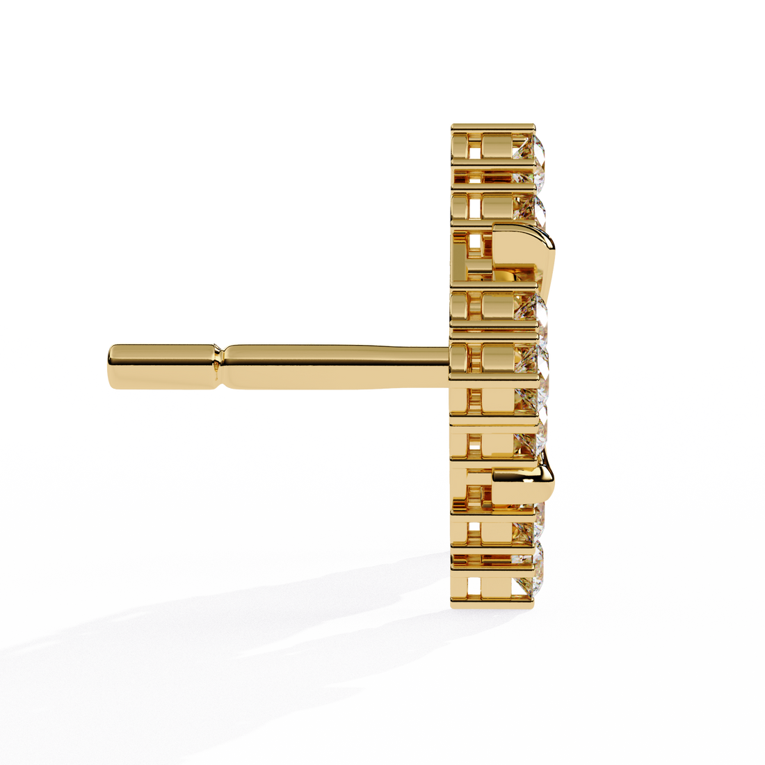 Unique 18K GOLD EARRING WITH LAB-GROWN DIAMOND.