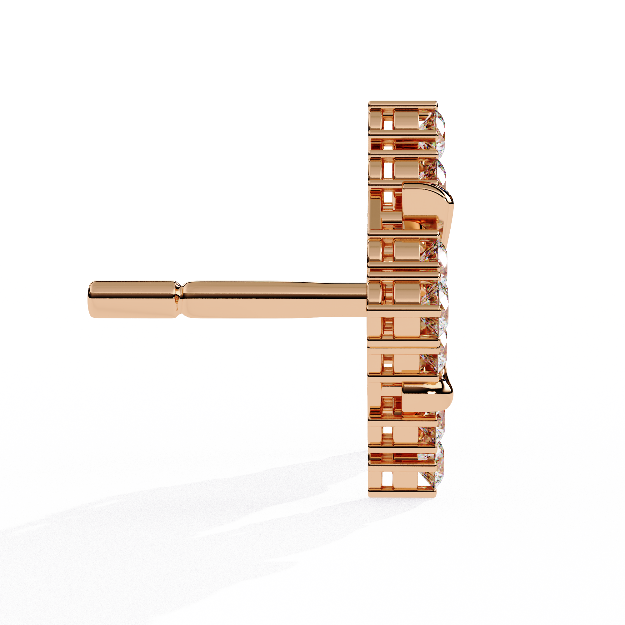 Unique 18K GOLD EARRING WITH LAB-GROWN DIAMOND.