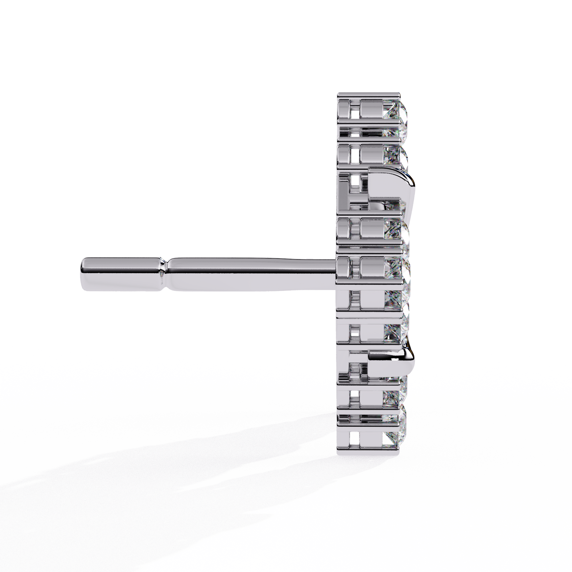 Unique 18K GOLD EARRING WITH LAB-GROWN DIAMOND.