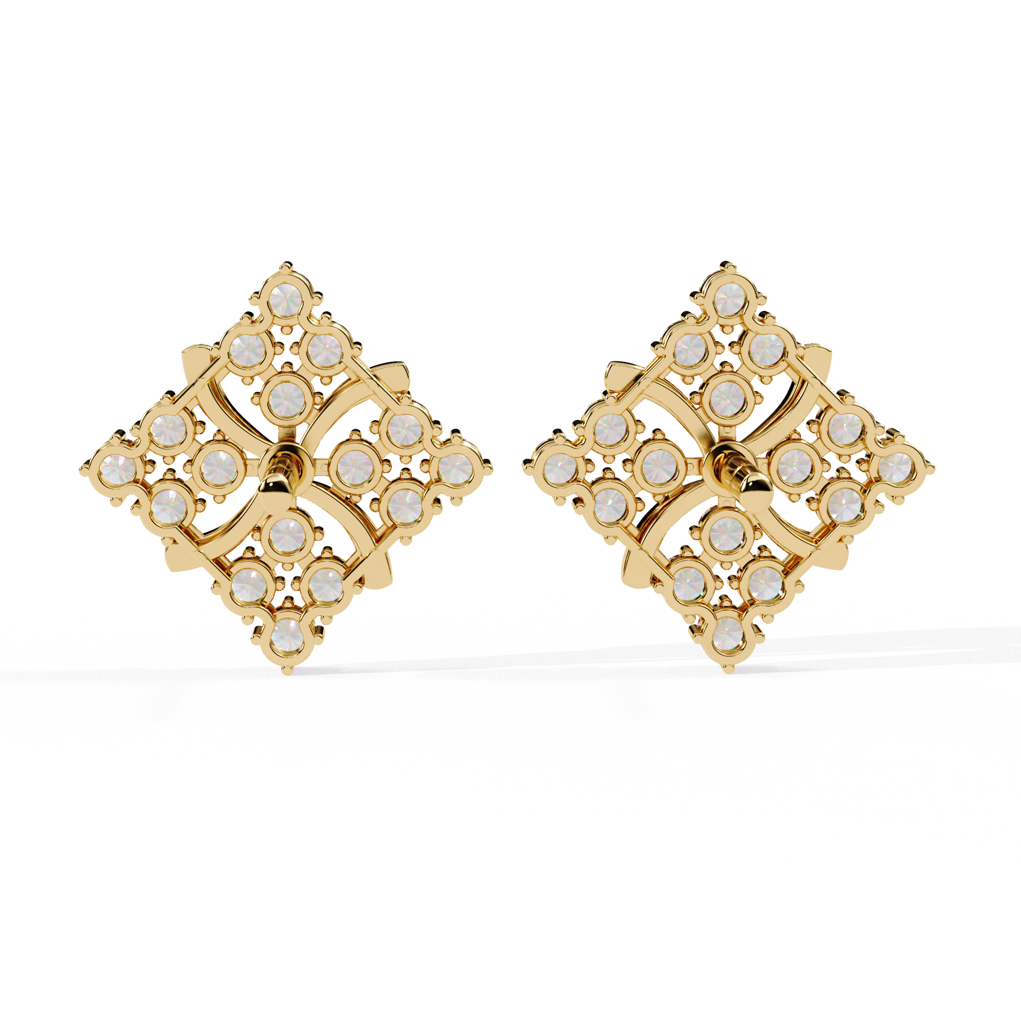Unique 18K GOLD EARRING WITH LAB-GROWN DIAMOND.