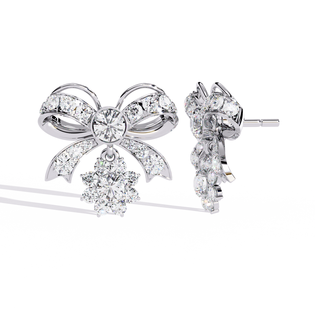 Unique 18K GOLD EARRING WITH LAB-GROWN DIAMOND.