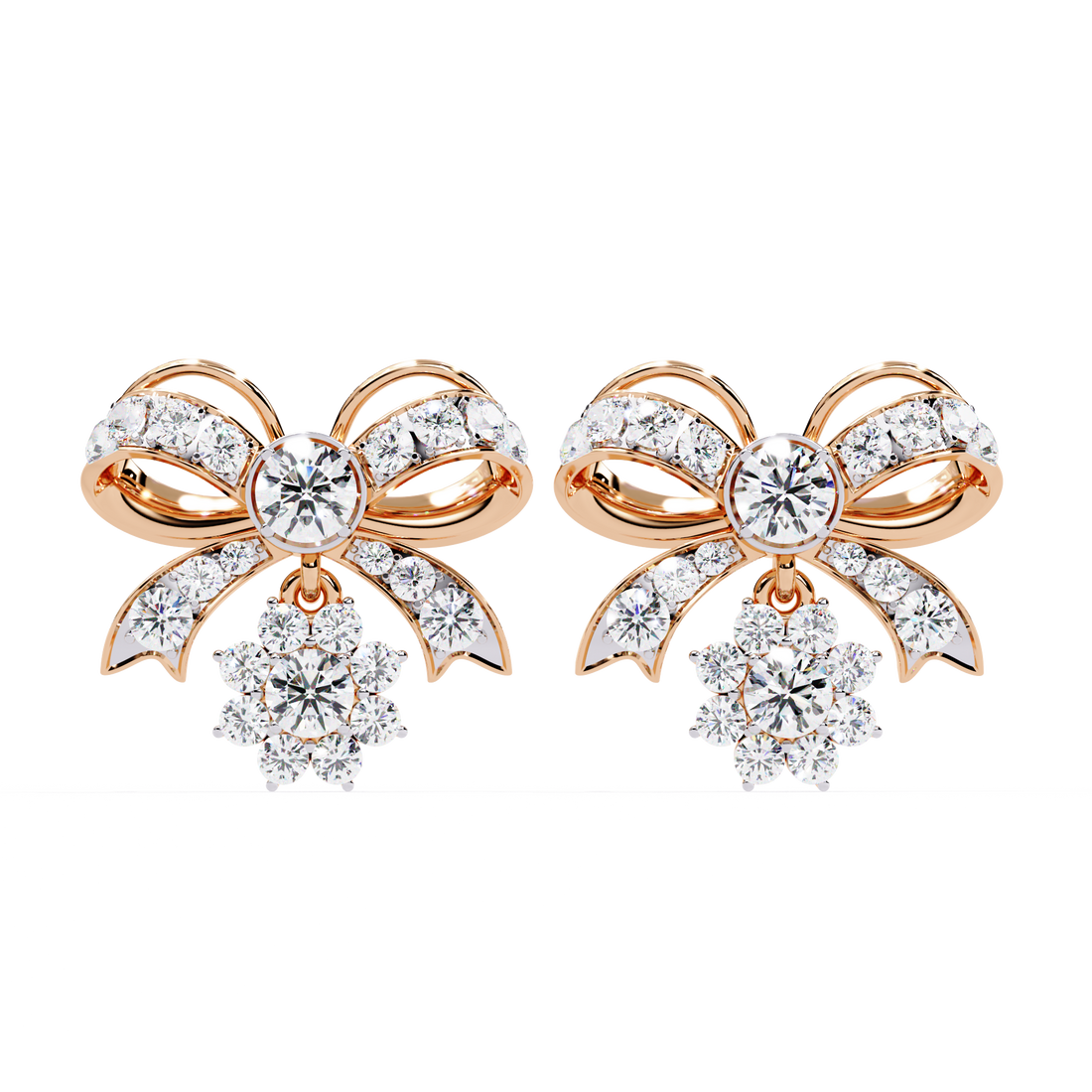 Unique 18K GOLD EARRING WITH LAB-GROWN DIAMOND.