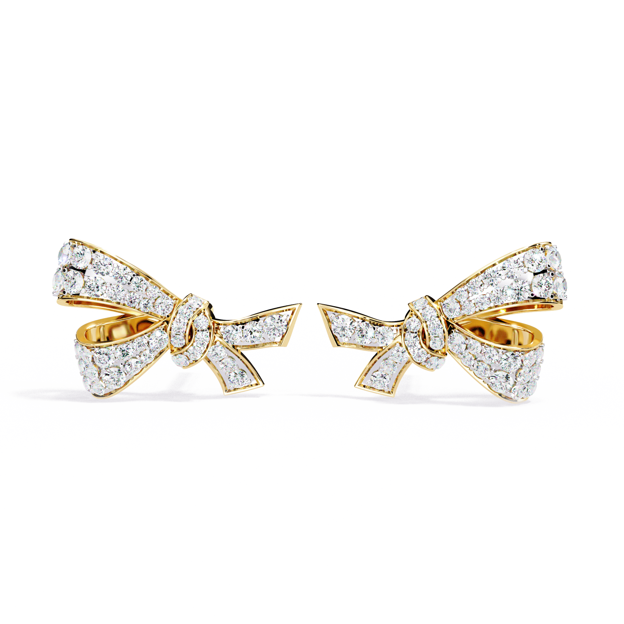 Unique 18K GOLD EARRING WITH LAB-GROWN DIAMOND.