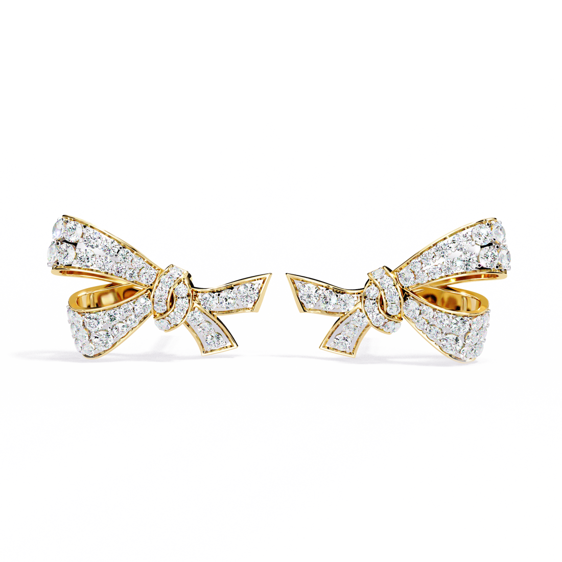 Unique 18K GOLD EARRING WITH LAB-GROWN DIAMOND.