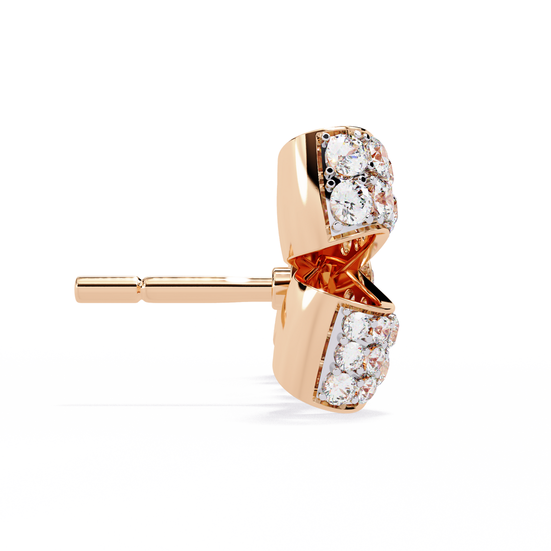 Unique 18K GOLD EARRING WITH LAB-GROWN DIAMOND.