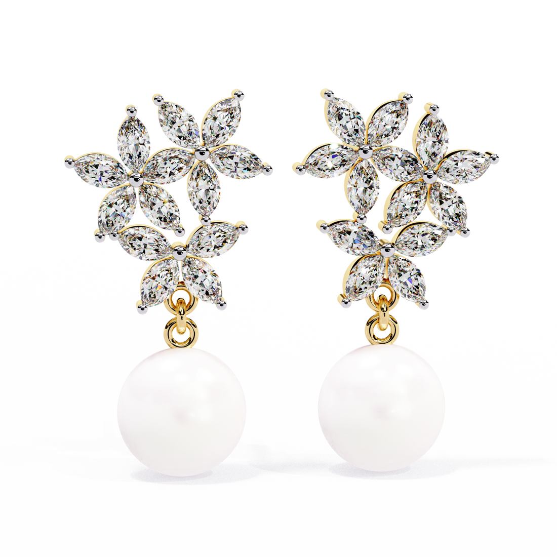 Unique 18K GOLD EARRING WITH LAB-GROWN DIAMOND.