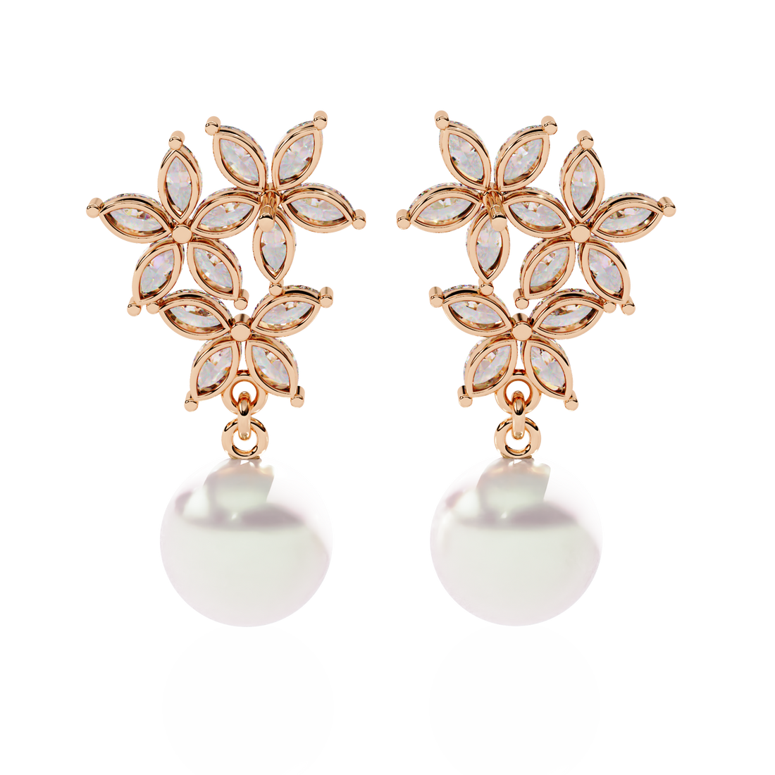 Unique 18K GOLD EARRING WITH LAB-GROWN DIAMOND.
