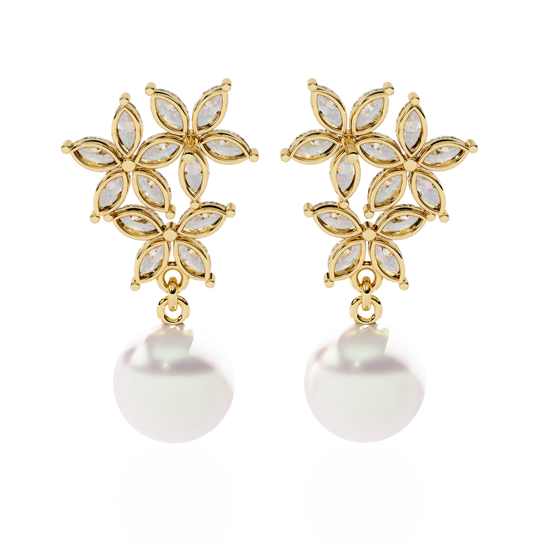 Unique 18K GOLD EARRING WITH LAB-GROWN DIAMOND.
