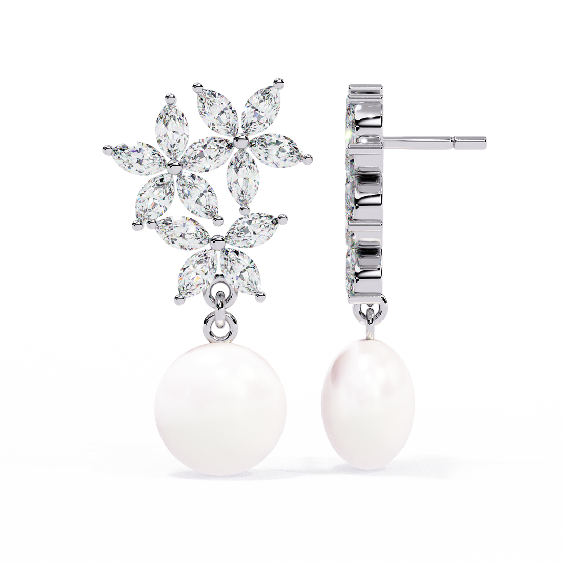 Unique 18K GOLD EARRING WITH LAB-GROWN DIAMOND.