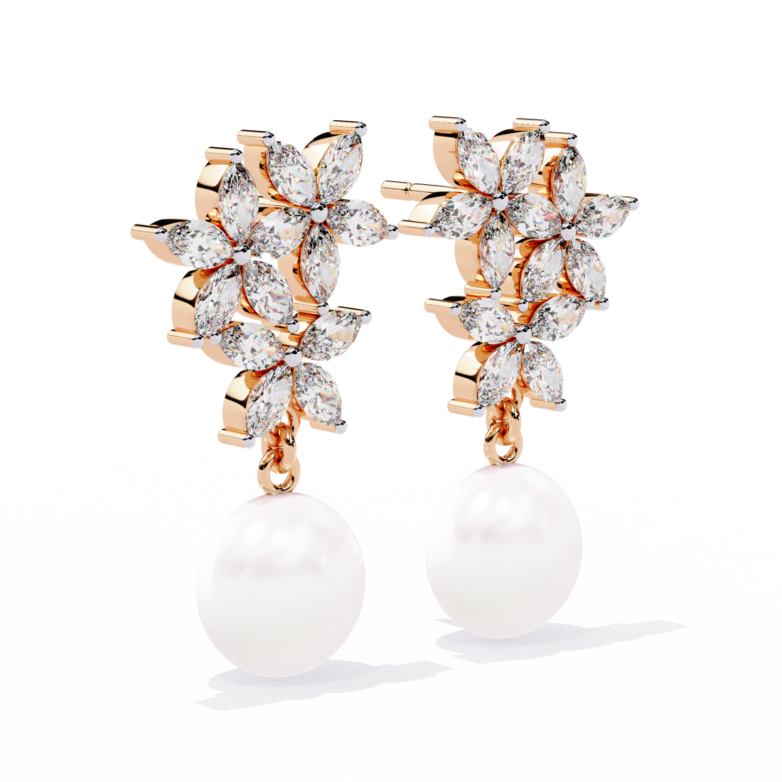 Unique 18K GOLD EARRING WITH LAB-GROWN DIAMOND.
