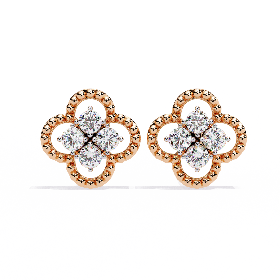Unique 18K GOLD EARRING WITH LAB-GROWN DIAMOND.
