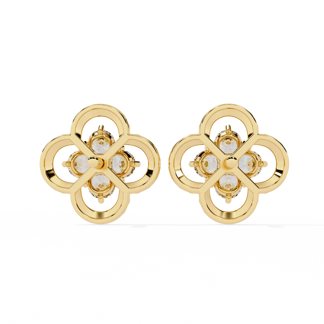 Unique 18K GOLD EARRING WITH LAB-GROWN DIAMOND.