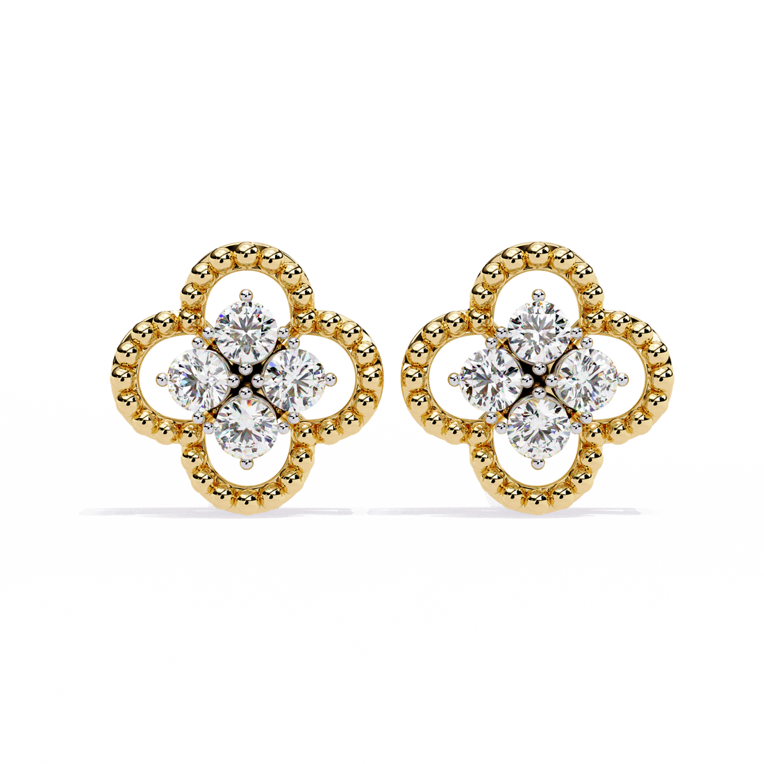 Unique 18K GOLD EARRING WITH LAB-GROWN DIAMOND.