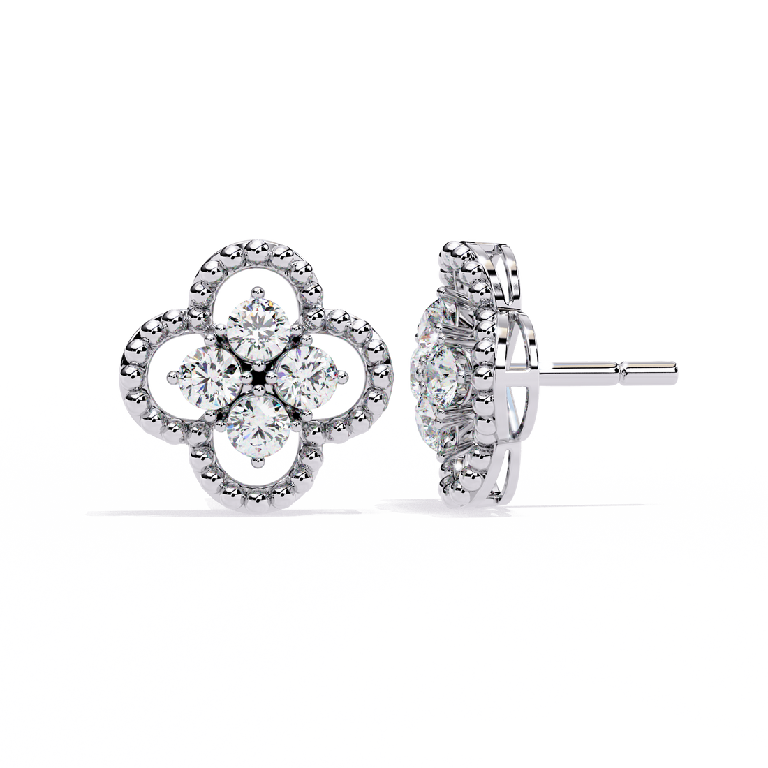 Unique 18K GOLD EARRING WITH LAB-GROWN DIAMOND.