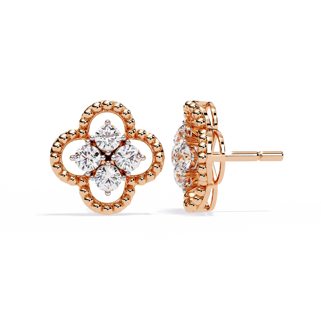 Unique 18K GOLD EARRING WITH LAB-GROWN DIAMOND.
