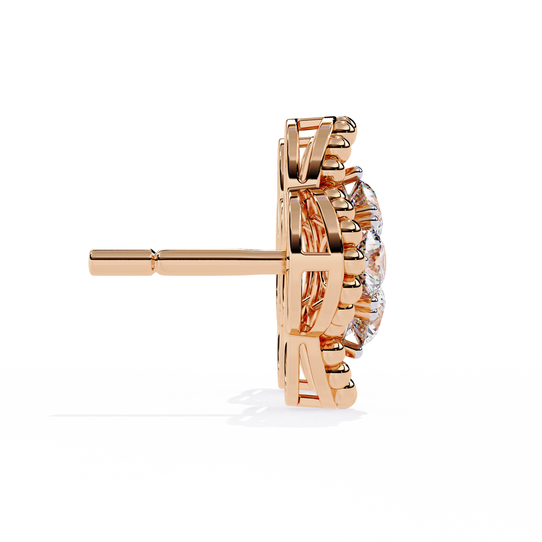Unique 18K GOLD EARRING WITH LAB-GROWN DIAMOND.