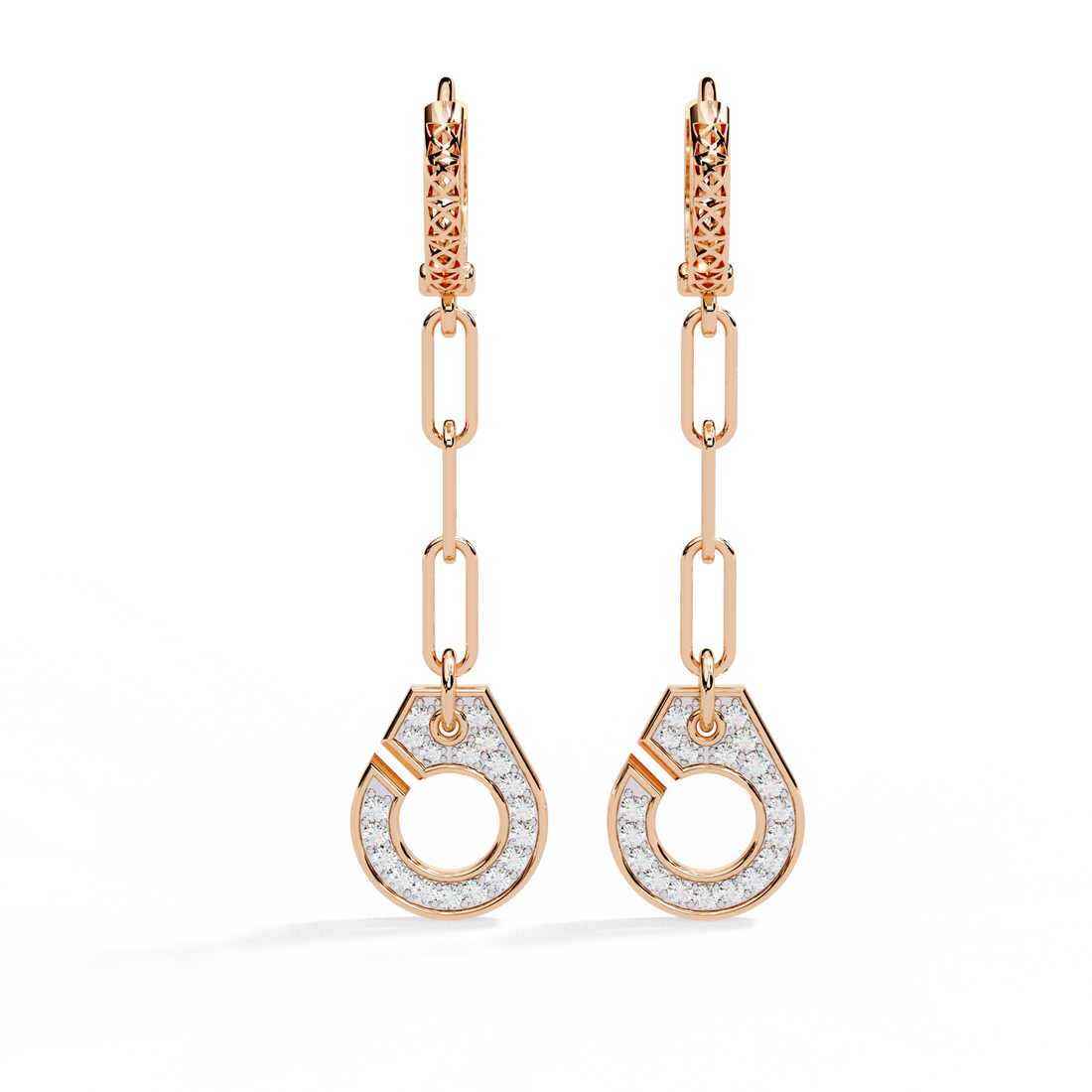 Unique 18K GOLD EARRING WITH LAB-GROWN DIAMOND.