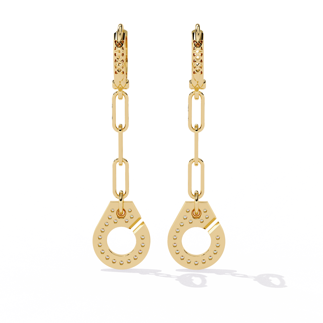 Unique 18K GOLD EARRING WITH LAB-GROWN DIAMOND.