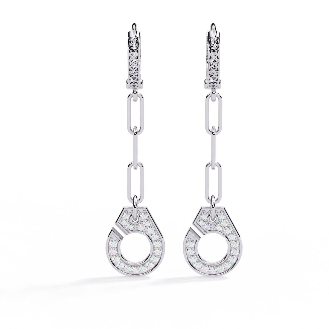 Unique 18K GOLD EARRING WITH LAB-GROWN DIAMOND.