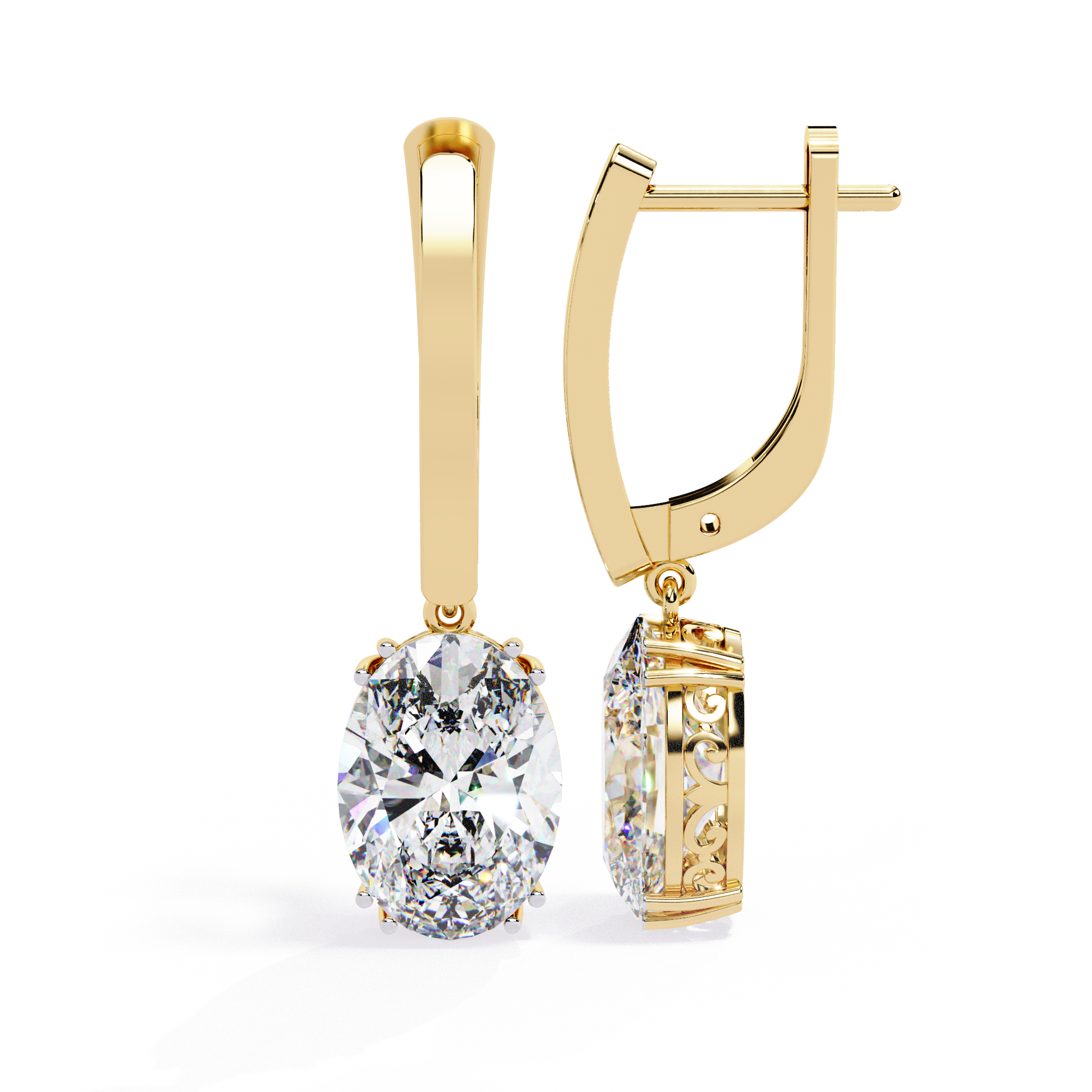 Brilliant 18K GOLD EARRING WITH LAB-GROWN DIAMOND.