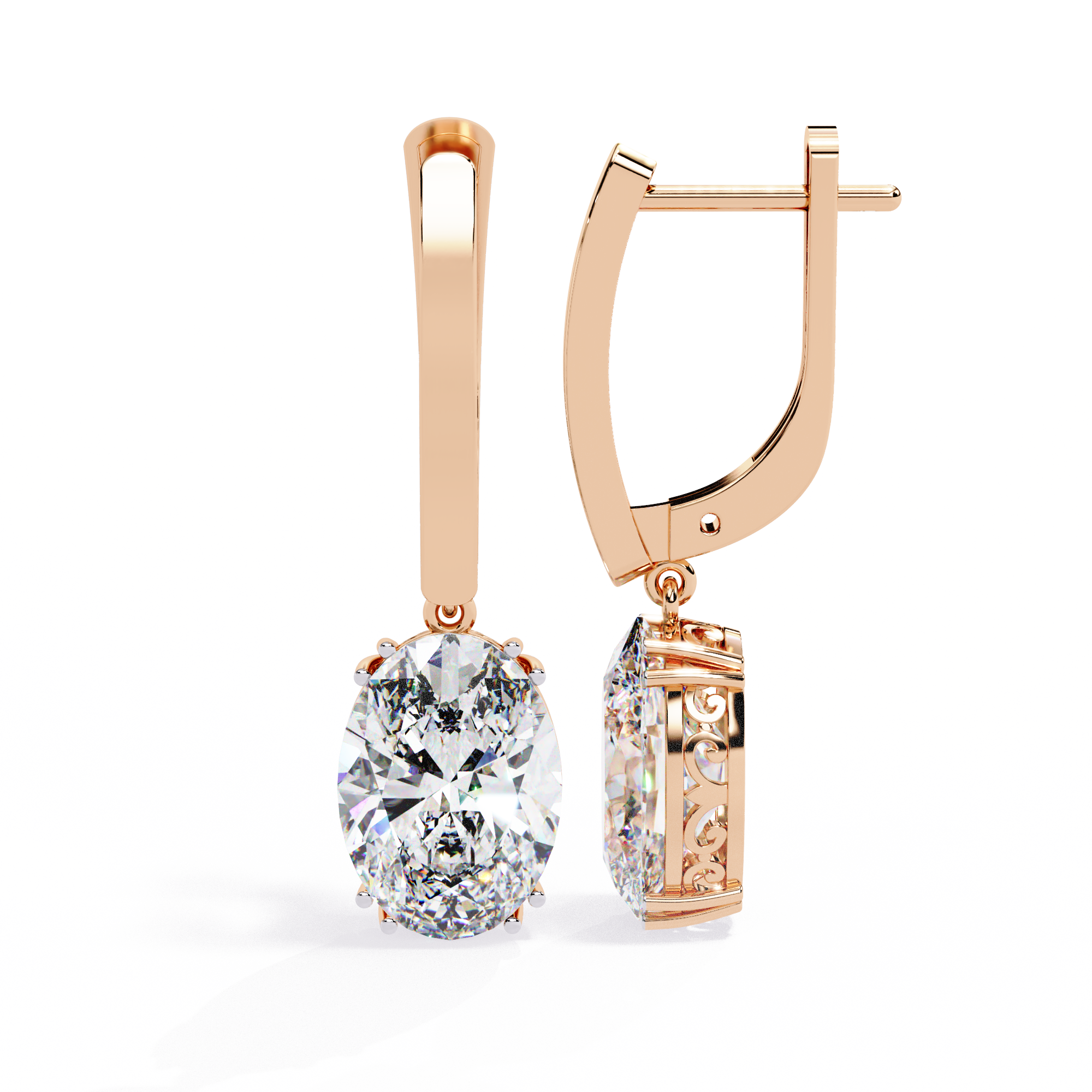Brilliant 18K GOLD EARRING WITH LAB-GROWN DIAMOND.