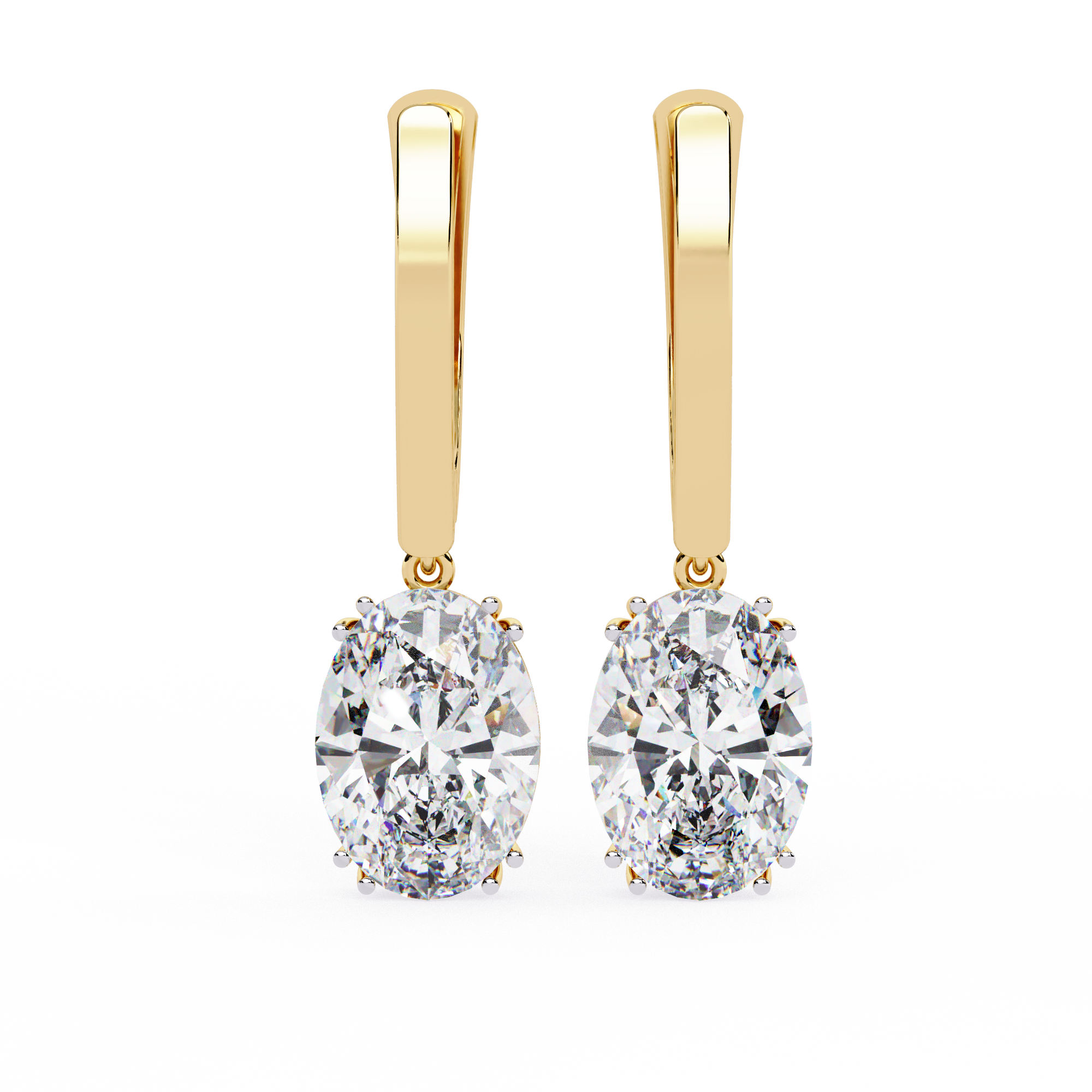 Brilliant 18K GOLD EARRING WITH LAB-GROWN DIAMOND.