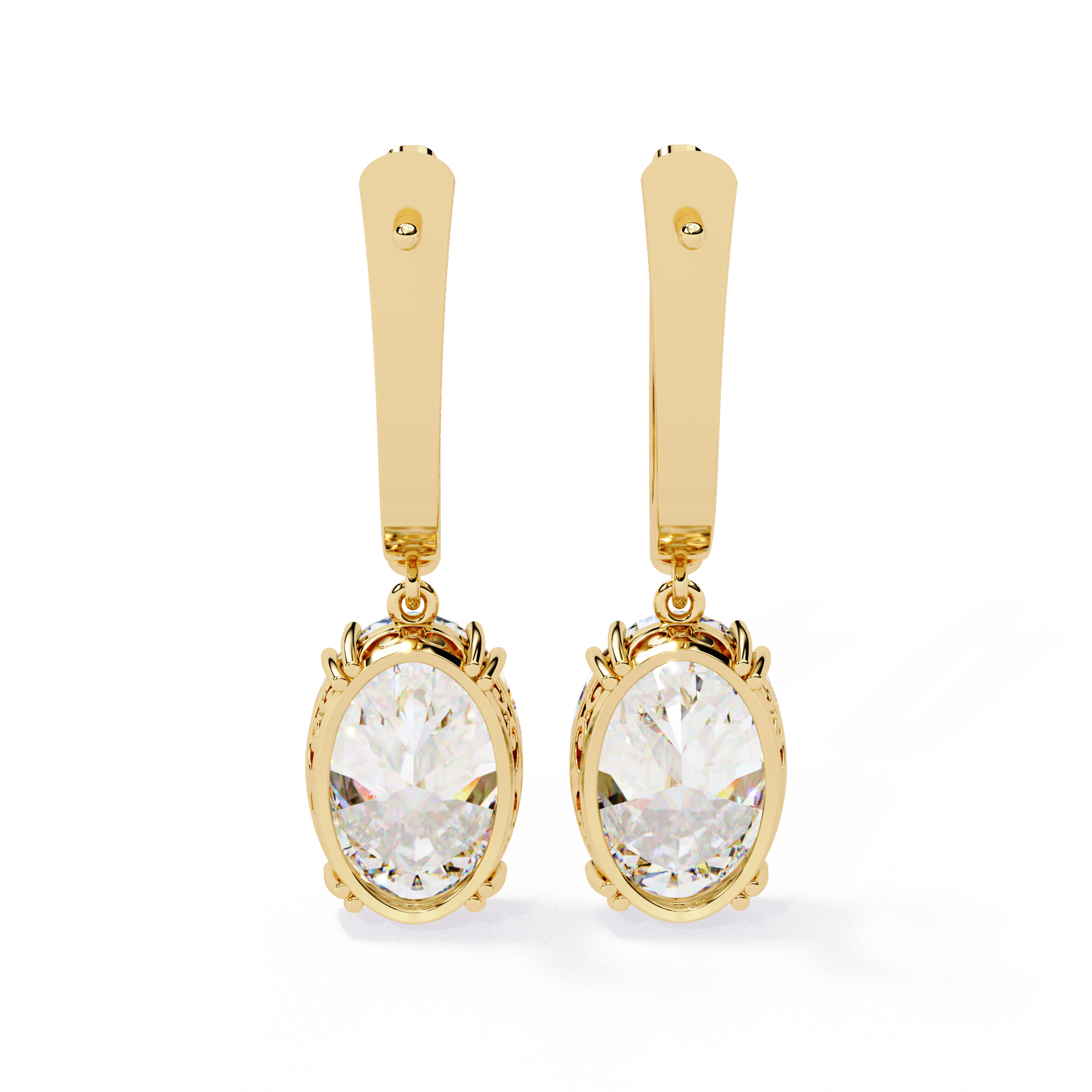 Brilliant 18K GOLD EARRING WITH LAB-GROWN DIAMOND.