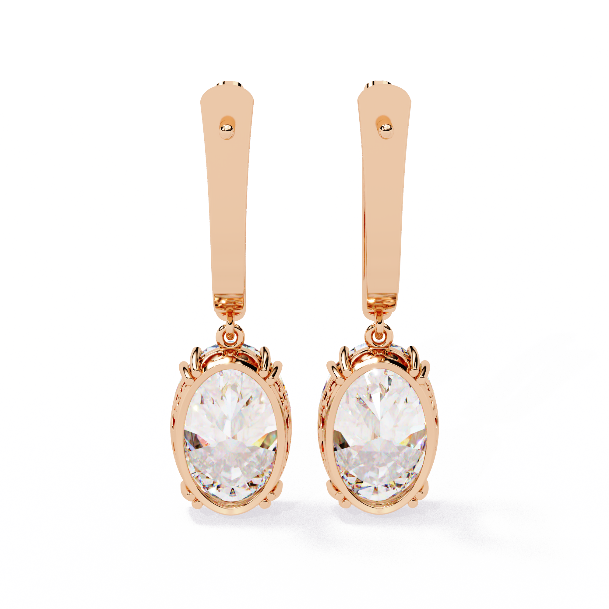 Brilliant 18K GOLD EARRING WITH LAB-GROWN DIAMOND.