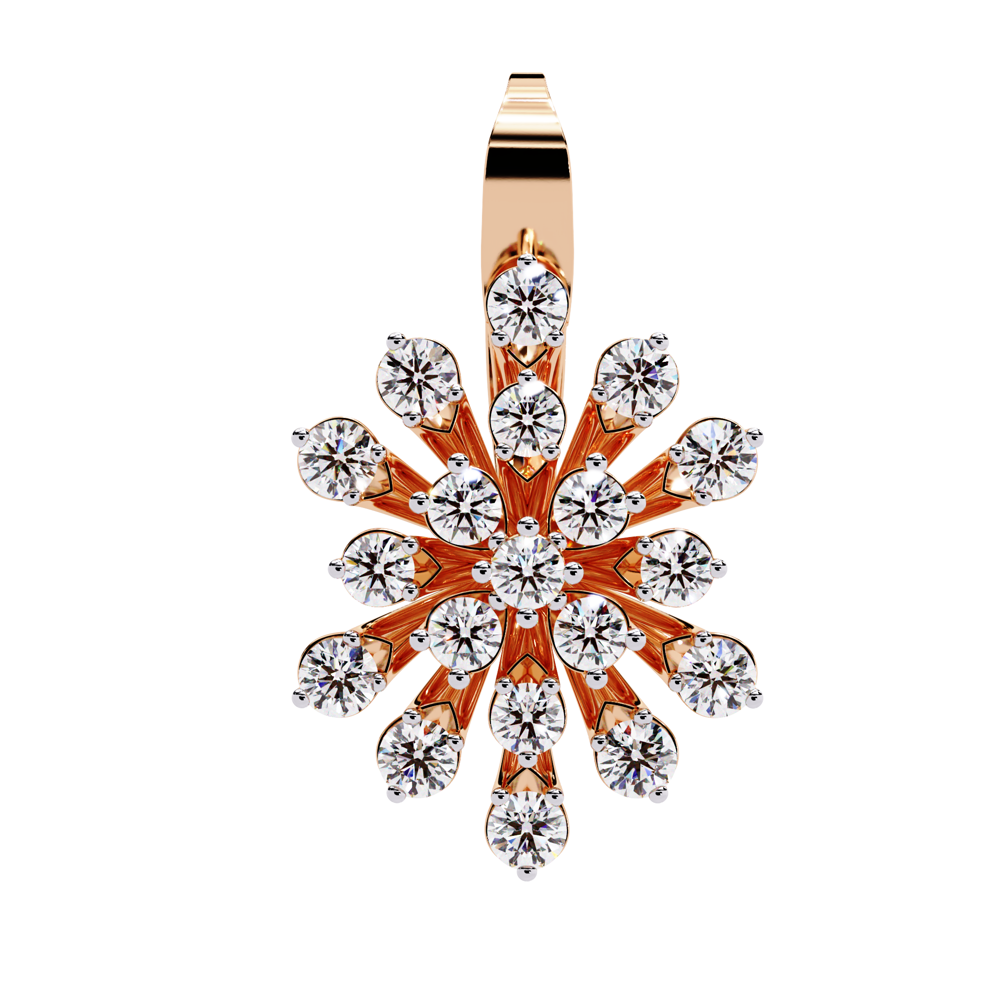 Brilliant 18K GOLD EARRING WITH LAB-GROWN DIAMOND.