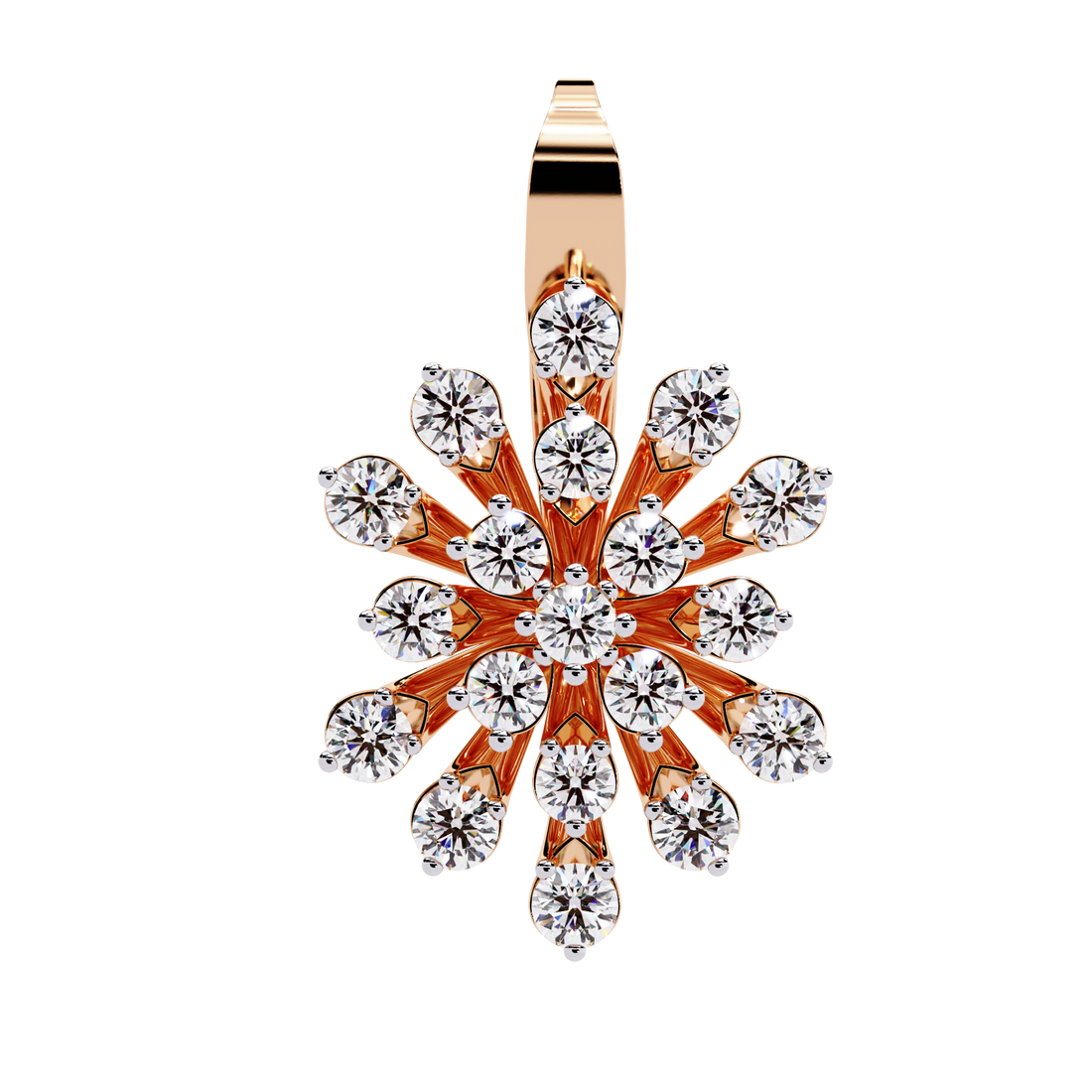 Brilliant 18K GOLD EARRING WITH LAB-GROWN DIAMOND.