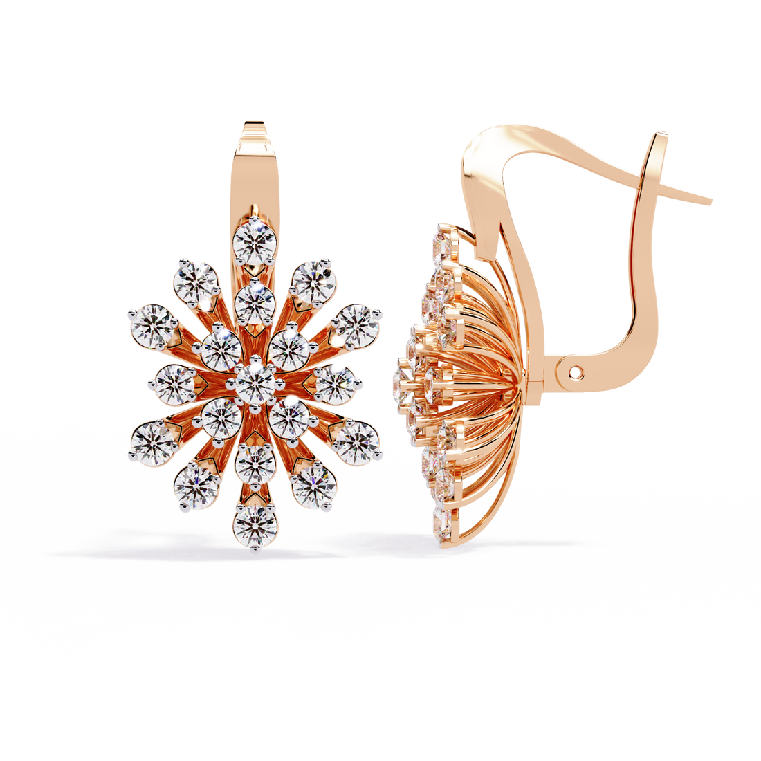 Brilliant 18K GOLD EARRING WITH LAB-GROWN DIAMOND.