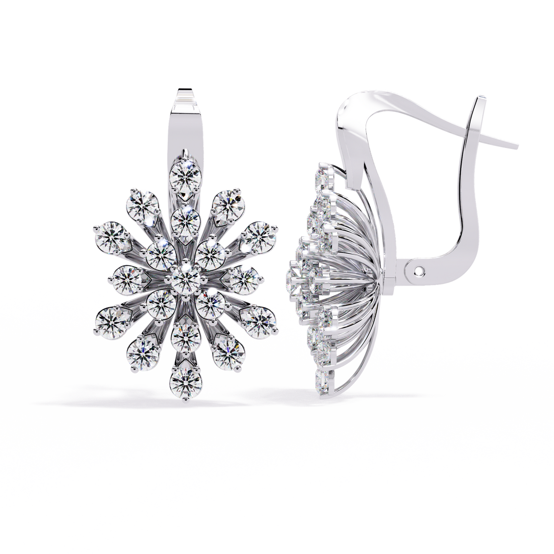 Brilliant 18K GOLD EARRING WITH LAB-GROWN DIAMOND.