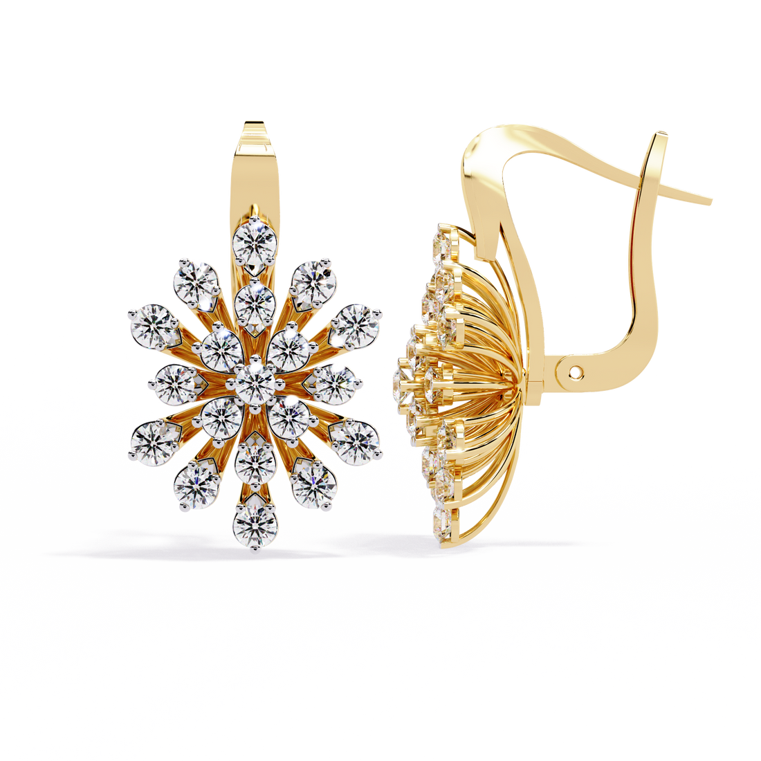 Brilliant 18K GOLD EARRING WITH LAB-GROWN DIAMOND.