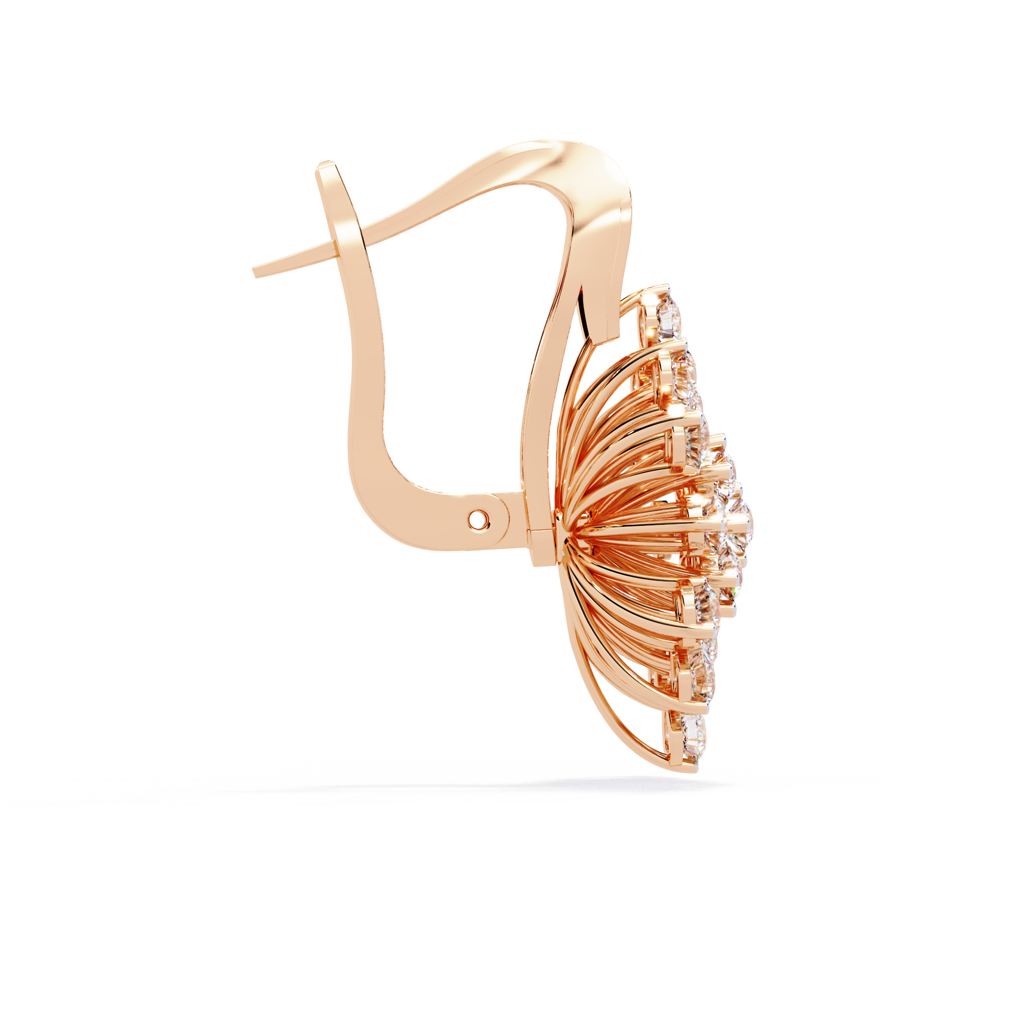 Brilliant 18K GOLD EARRING WITH LAB-GROWN DIAMOND.