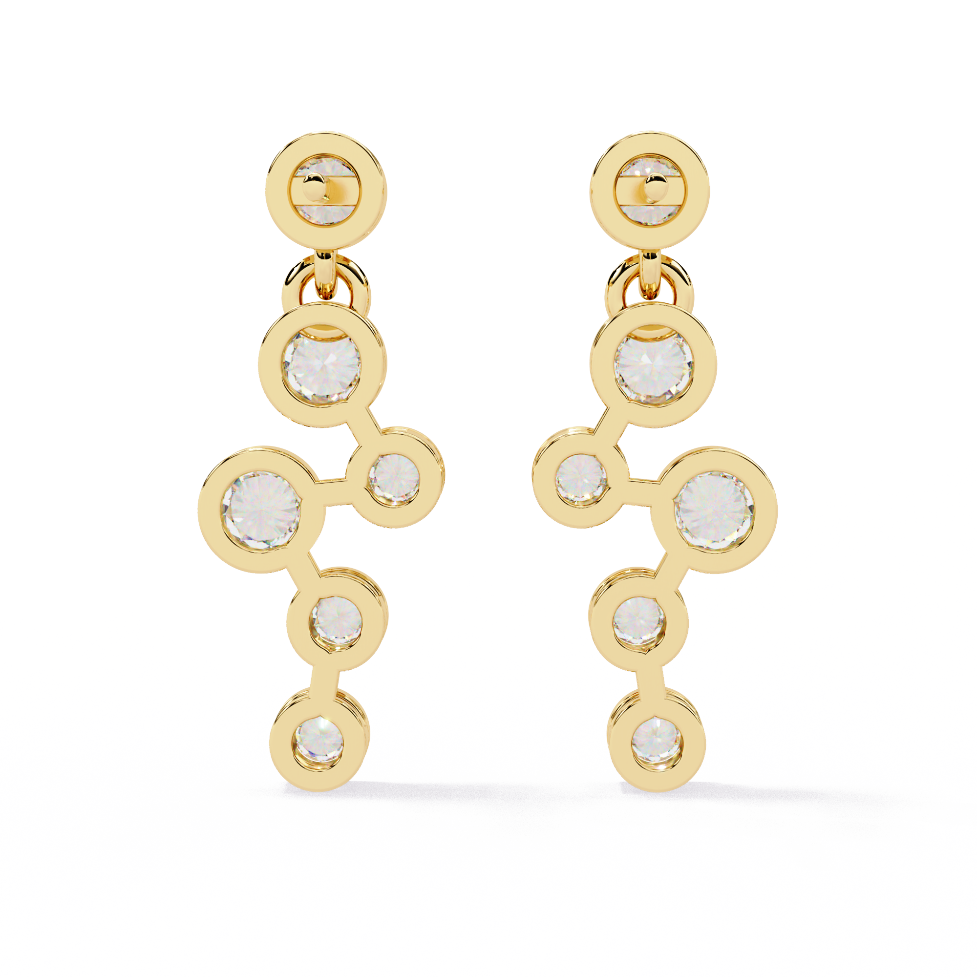 Brilliant 18K GOLD EARRING WITH LAB-GROWN DIAMOND.