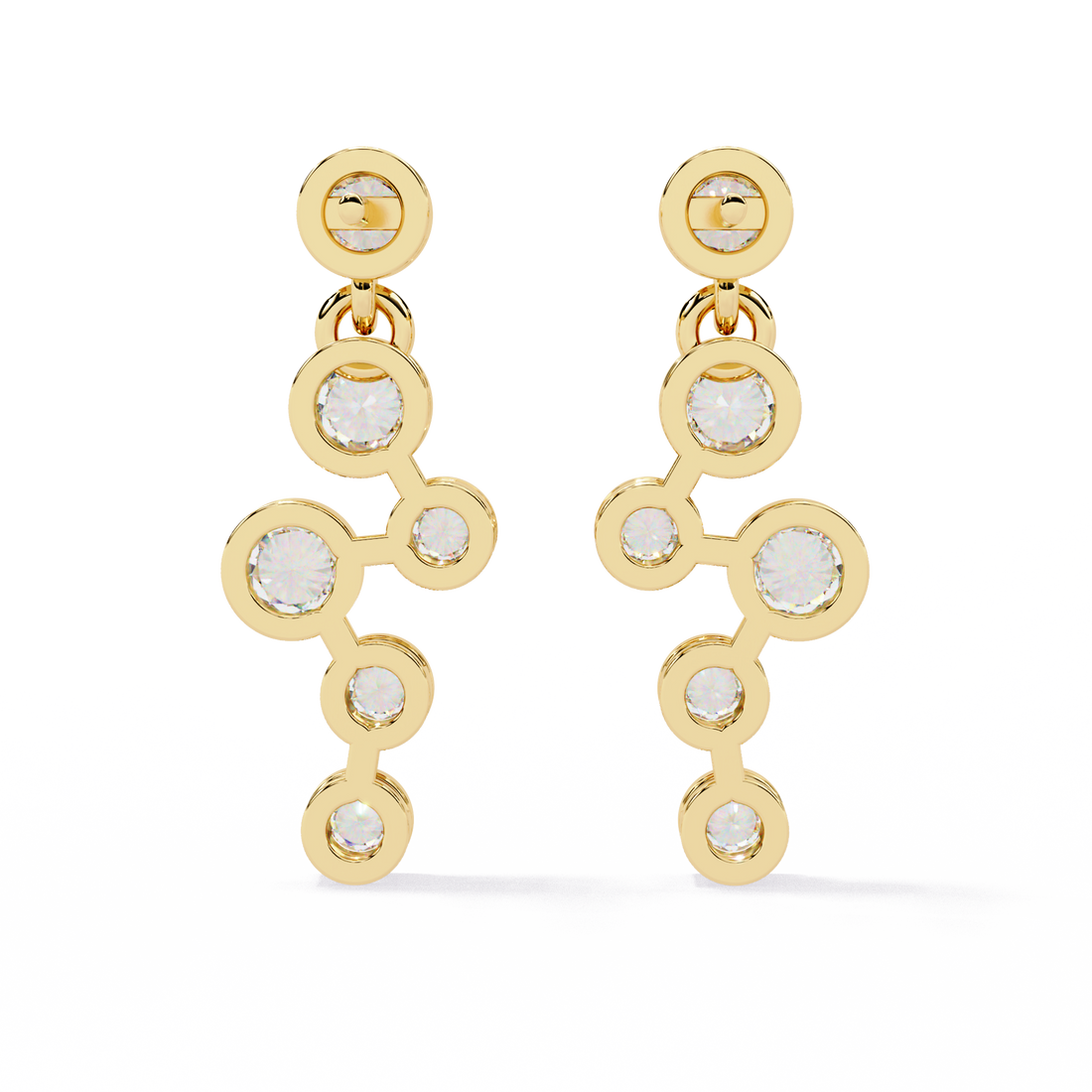 Brilliant 18K GOLD EARRING WITH LAB-GROWN DIAMOND.