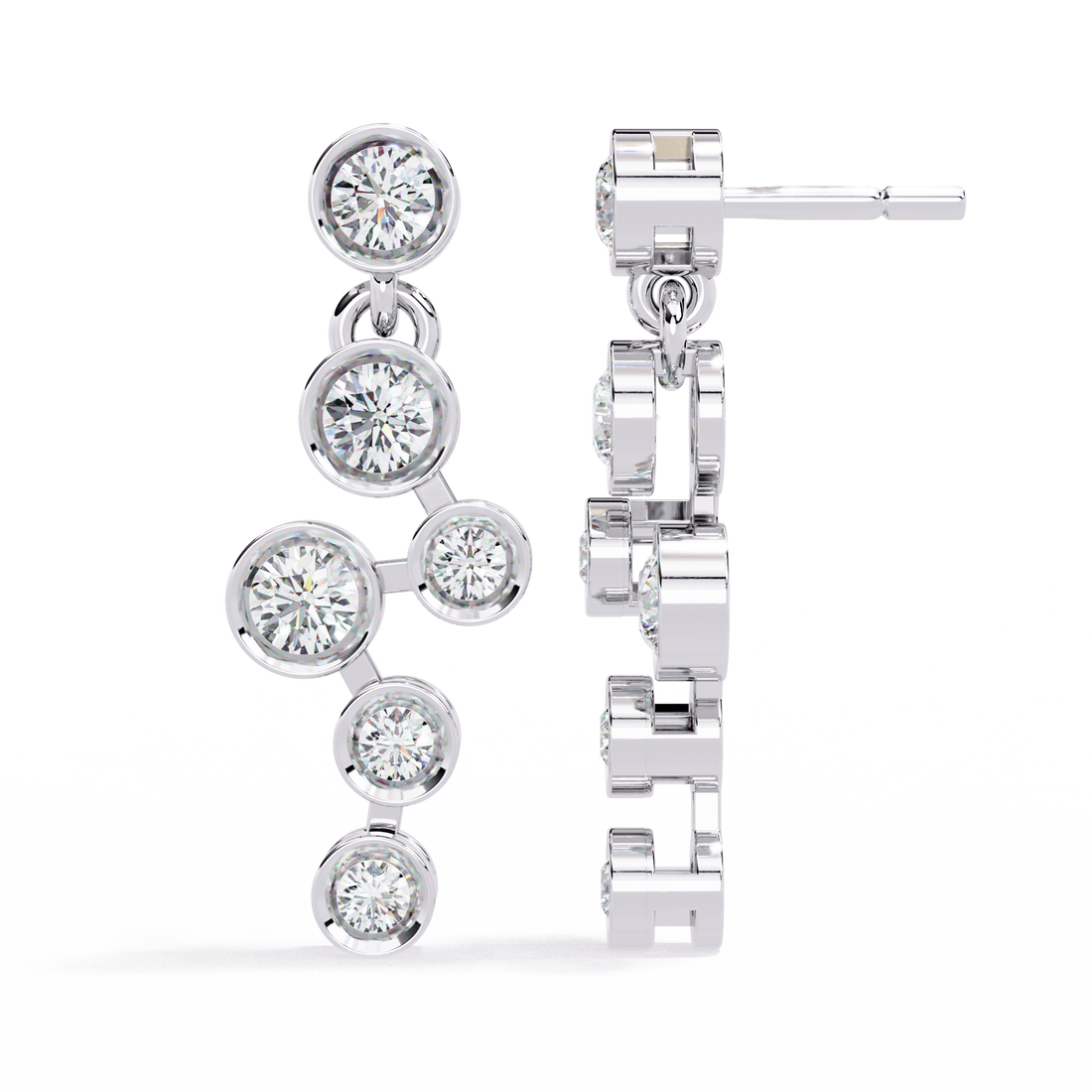 Brilliant 18K GOLD EARRING WITH LAB-GROWN DIAMOND.