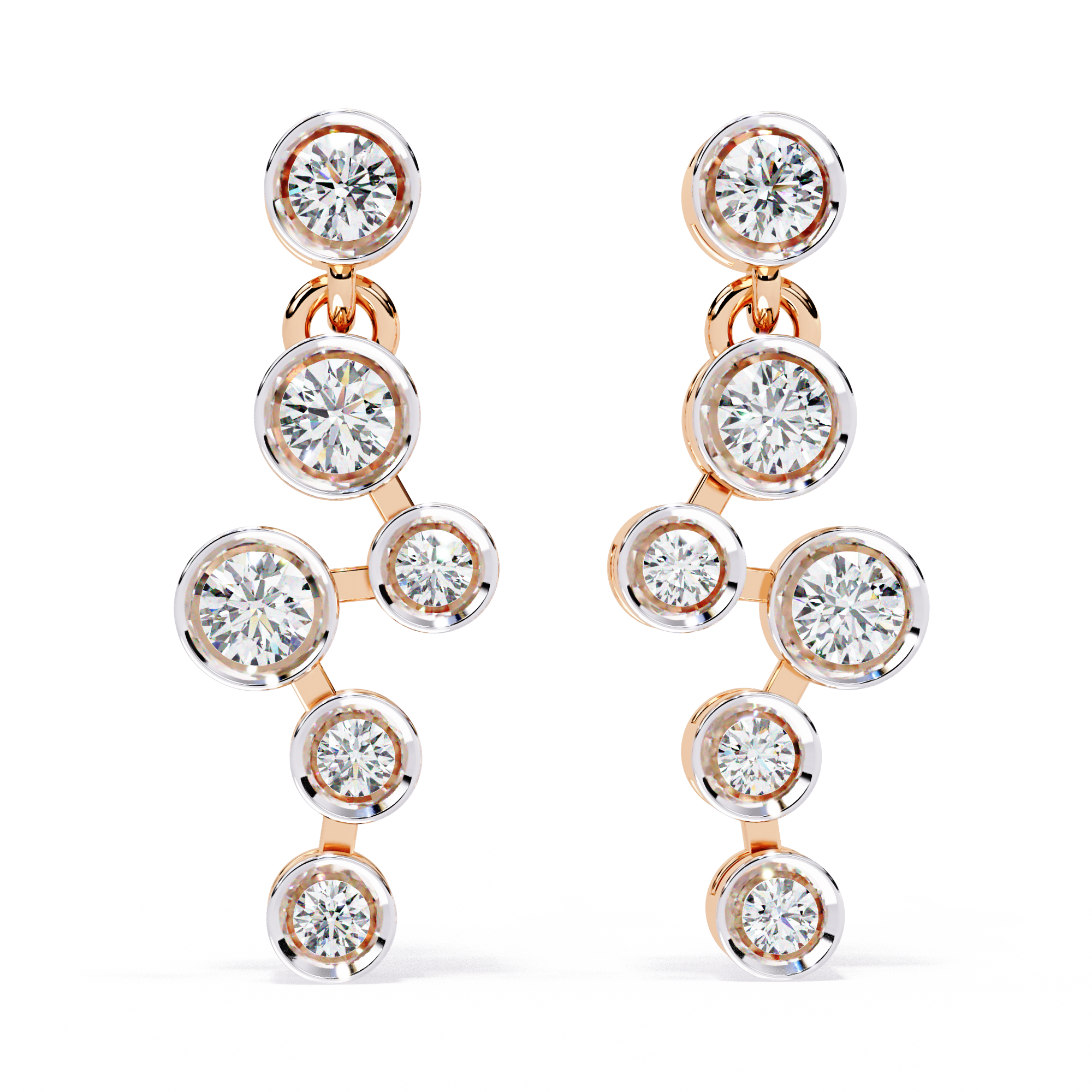 Brilliant 18K GOLD EARRING WITH LAB-GROWN DIAMOND.