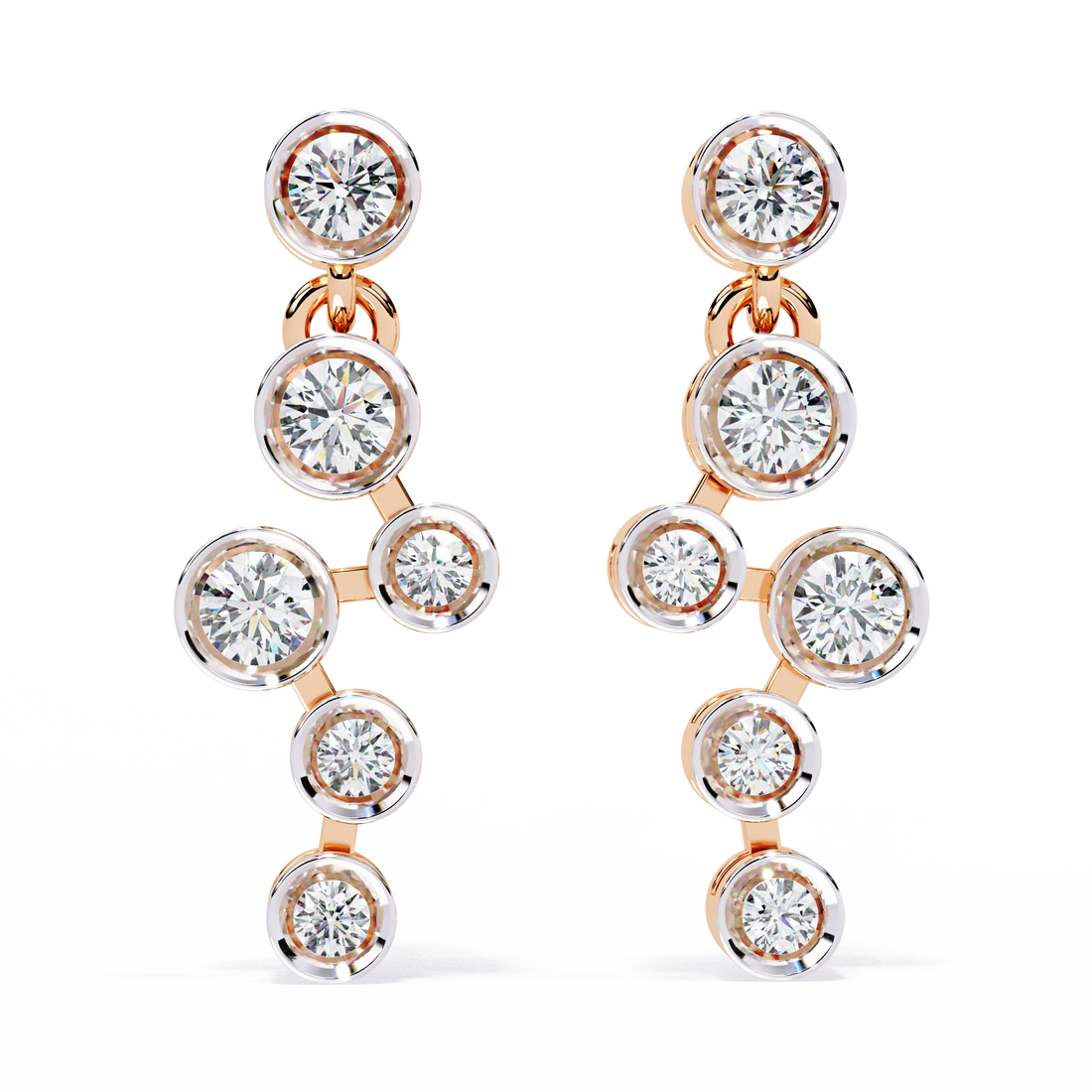 Brilliant 18K GOLD EARRING WITH LAB-GROWN DIAMOND.